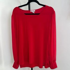 Calvin Klein Vibrant Red Blouse